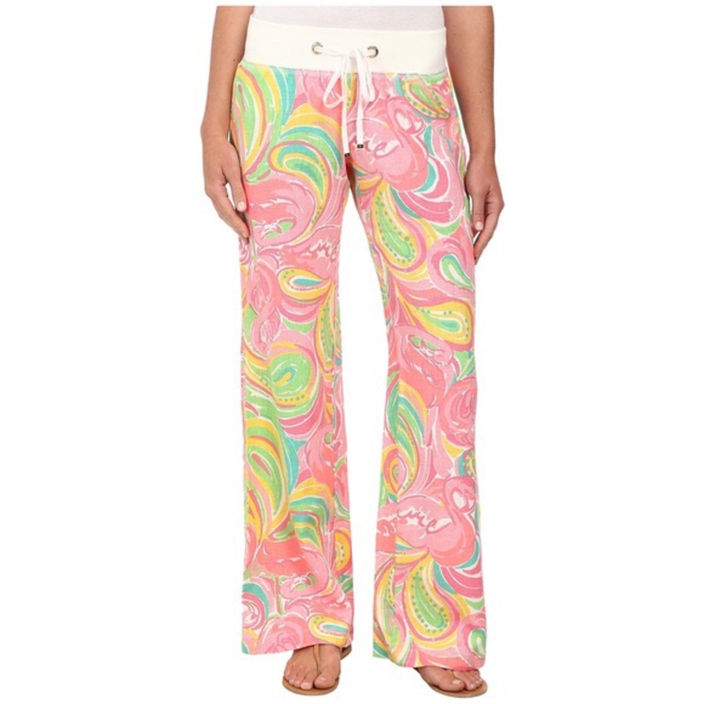 Lilly Pulitzer Linen Beach Pants Sz M